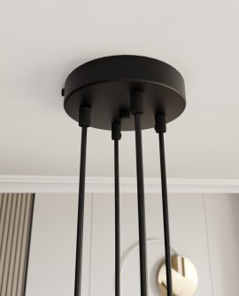 LAMPA WISZĄCA MOTIF 4 CZARNA ZŁOTA EMIBIG