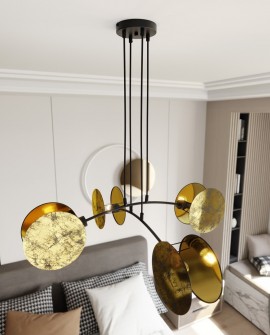 LAMPA WISZĄCA MOTIF 4 ZŁOTA EMIBIG
