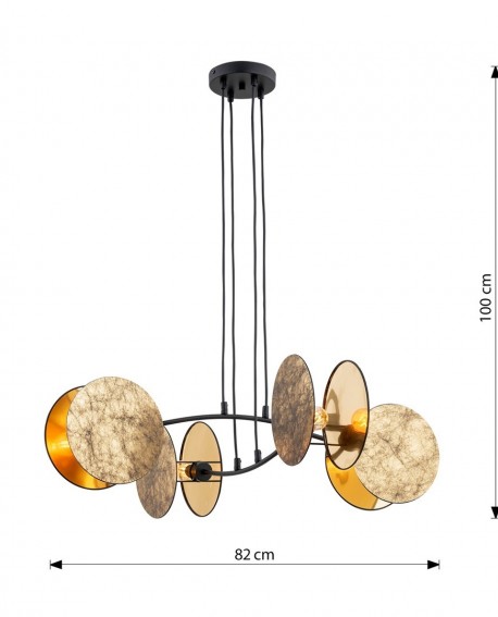 LAMPA WISZĄCA MOTIF 4 ZŁOTA EMIBIG