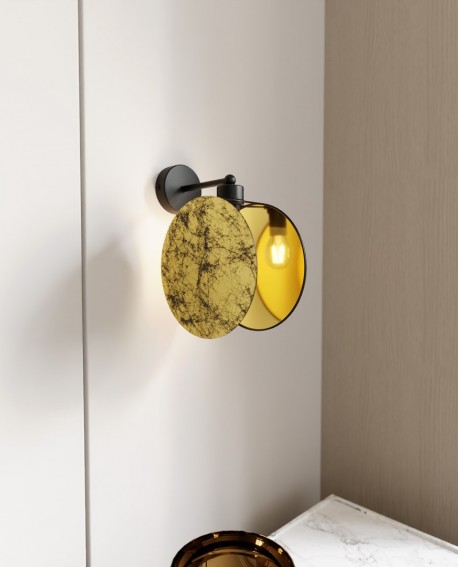 KINKIET LAMPA ŚCIENNA MOTIF K1 ZŁOTA EMIBIG
