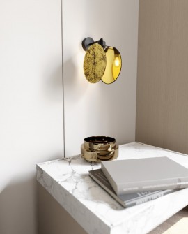 KINKIET LAMPA ŚCIENNA MOTIF K1 ZŁOTA EMIBIG
