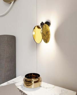 KINKIET LAMPA ŚCIENNA MOTIF K1 ZŁOTA EMIBIG
