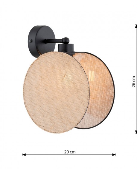 KINKIET LAMPA ŚCIENNA MOTIF K1 NATURALNA EMIBIG