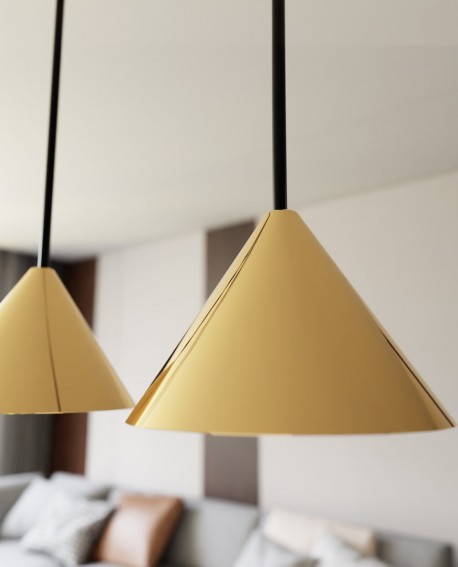 LAMPA WISZĄCA ELIT 4 CZARNA ZŁOTA EMIBIG