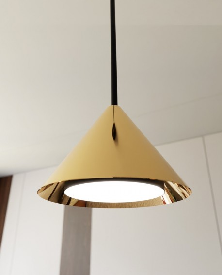 LAMPA WISZĄCA ELIT 4 CZARNA ZŁOTA EMIBIG