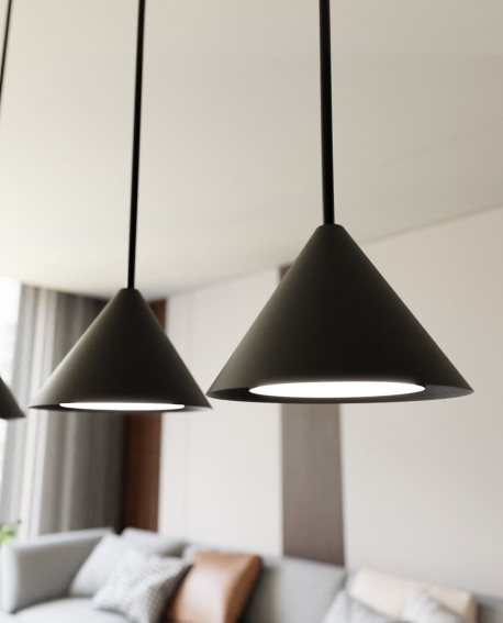 LAMPA WISZĄCA ELIT 1 CZARNA EMIBIG