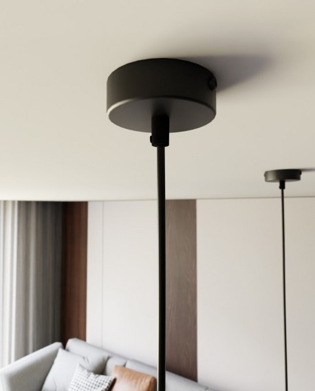 LAMPA WISZĄCA ELIT 1 CZARNA EMIBIG