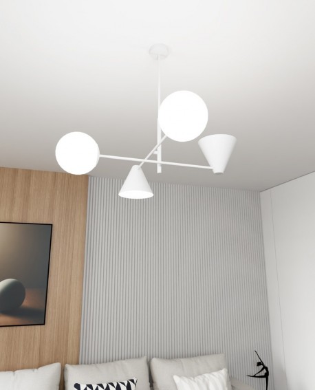 LAMPA HERMES 4 BIAŁA