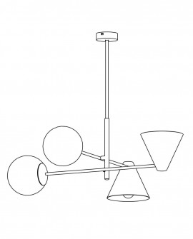 LAMPA HERMES 4 BIAŁA