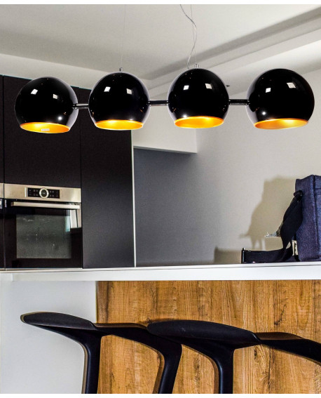 LAMPA WISZĄCA AURORA W4 BLACALAMPA WISZĄCA CZARNA AURORA W4K