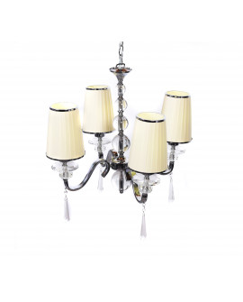 KLASYCZNY ŻYRANDOL KRYSZTAŁOWY KREMOWY FEDERRICA W4