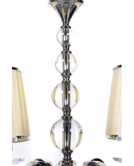 KLASYCZNY ŻYRANDOL KRYSZTAŁOWY KREMOWY FEDERRICA W4