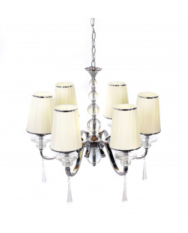 KLASYCZNY ŻYRANDOL KRYSZTAŁOWY KREMOWY FEDERRICA W6