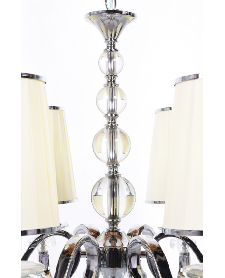 KLASYCZNY ŻYRANDOL KRYSZTAŁOWY KREMOWY FEDERRICA W6