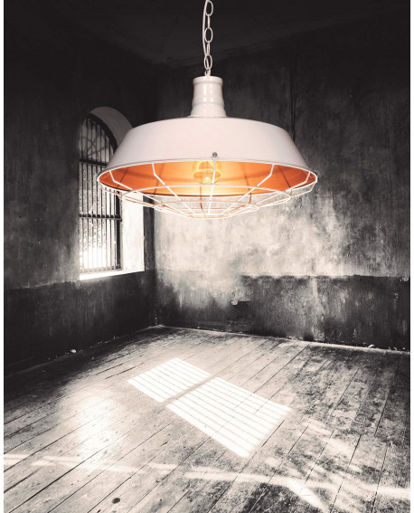LAMPA WISZĄCA INDUSTRIALNA LOFT BIAŁA ARIGIO D45