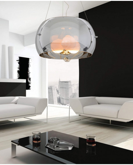 NOWOCZESNA LAMPA WISZĄCA CHROMOWANA STILIO D40