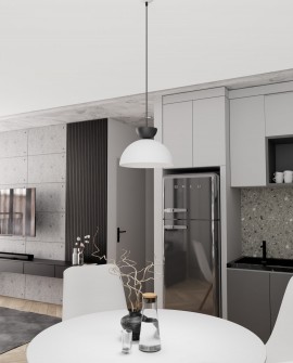 LAMPA LUNARO 1S BL BIAŁA/BLACK