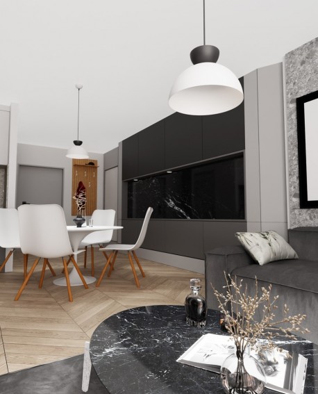 LAMPA LUNARO 1S BL BIAŁA/BLACK