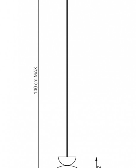 LAMPA LUNARO 1S BL BIAŁA/BLACK