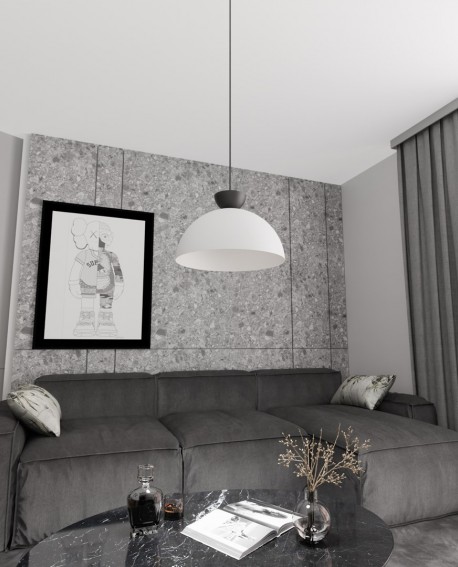 LAMPA LUNARO 1L BL BIAŁA/BLACK