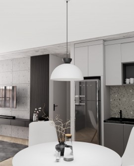 LAMPA LUNARO 1L BL BIAŁA/BLACK