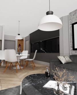 LAMPA LUNARO 1L BL BIAŁA/BLACK