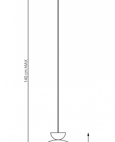 LAMPA LUNARO 1L BL BIAŁA/BLACK