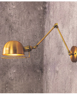 KINKIET LAMPA ŚCIENNA LOFT ZŁOTO SZCZOTKOWANE GLUM W2 LUMINA DECO