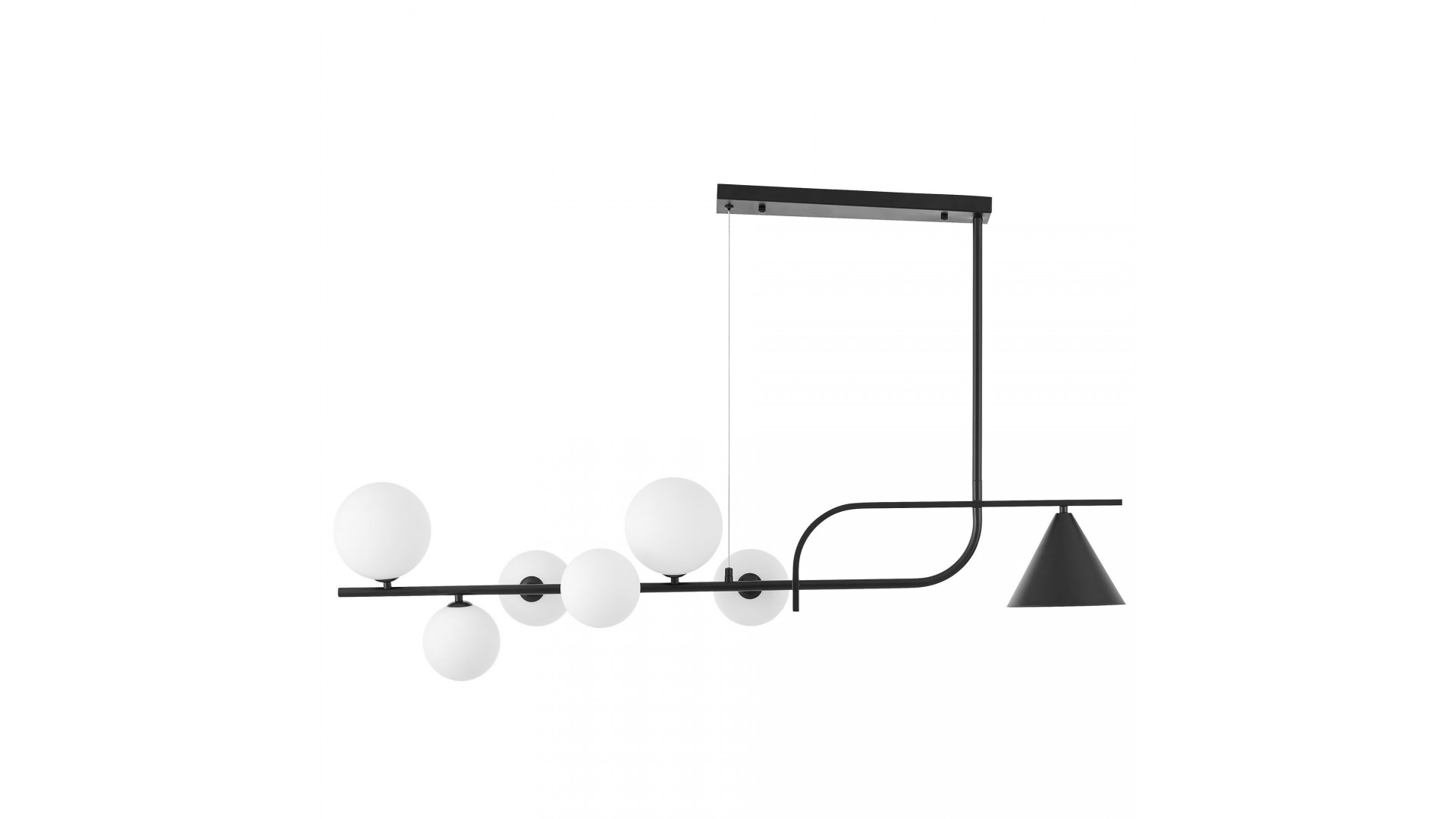 LAMPA WISZĄCA NOWOCZESNA CZARNO-BIAŁA AMADEO W7 LUMINA DECO