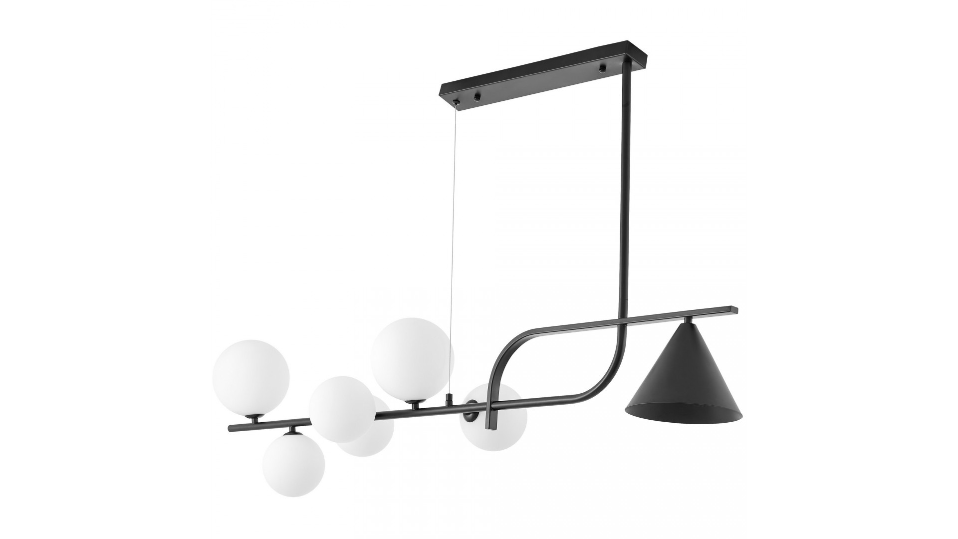 LAMPA WISZĄCA NOWOCZESNA CZARNO-BIAŁA AMADEO W7 LUMINA DECO