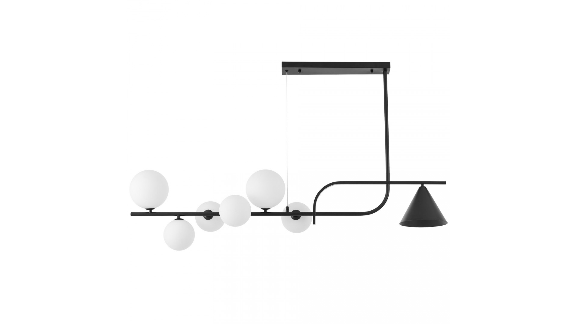 LAMPA WISZĄCA NOWOCZESNA CZARNO-BIAŁA AMADEO W7 LUMINA DECO