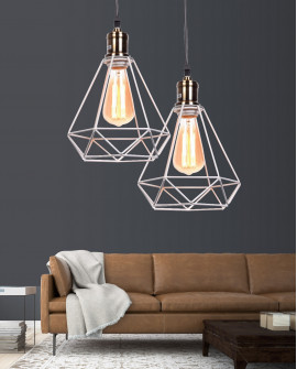 LAMPA WISZĄCA INDUSTRIALNA LOFT BIAŁA COBI