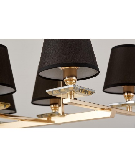 LAMPA WISZĄCA CZARNO-ZŁOTA LIMERA W6 LUMINA DECO