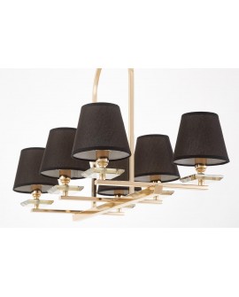 LAMPA WISZĄCA CZARNO-ZŁOTA LIMERA W6 LUMINA DECO