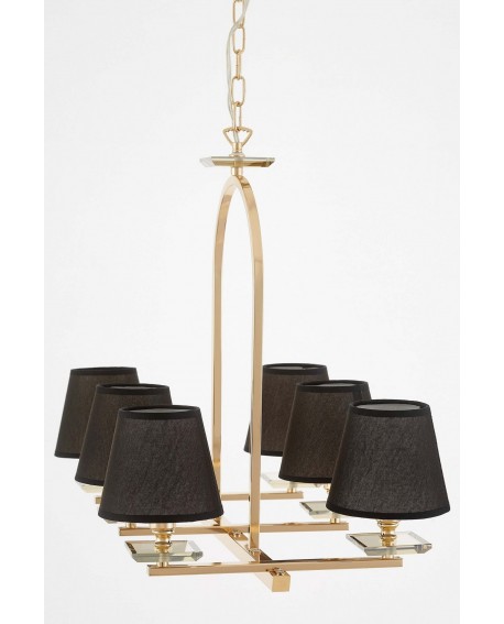 LAMPA WISZĄCA CZARNO-ZŁOTA LIMERA W6 LUMINA DECO