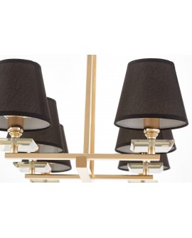 LAMPA WISZĄCA CZARNO-ZŁOTA LIMERA W6 LUMINA DECO