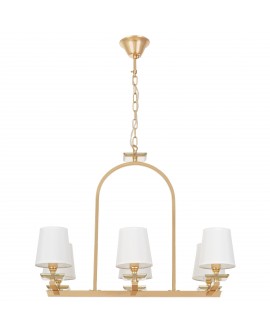 LAMPA WISZĄCA BIAŁO-ZŁOTA LIMERA W6 LUMINA DECO