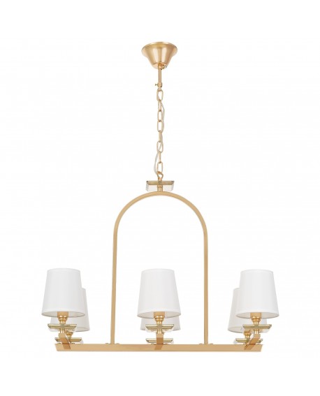 LAMPA WISZĄCA BIAŁO-ZŁOTA LIMERA W6 LUMINA DECO