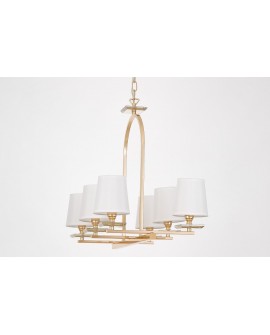LAMPA WISZĄCA BIAŁO-ZŁOTA LIMERA W6 LUMINA DECO