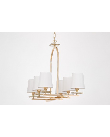 LAMPA WISZĄCA BIAŁO-ZŁOTA LIMERA W6 LUMINA DECO
