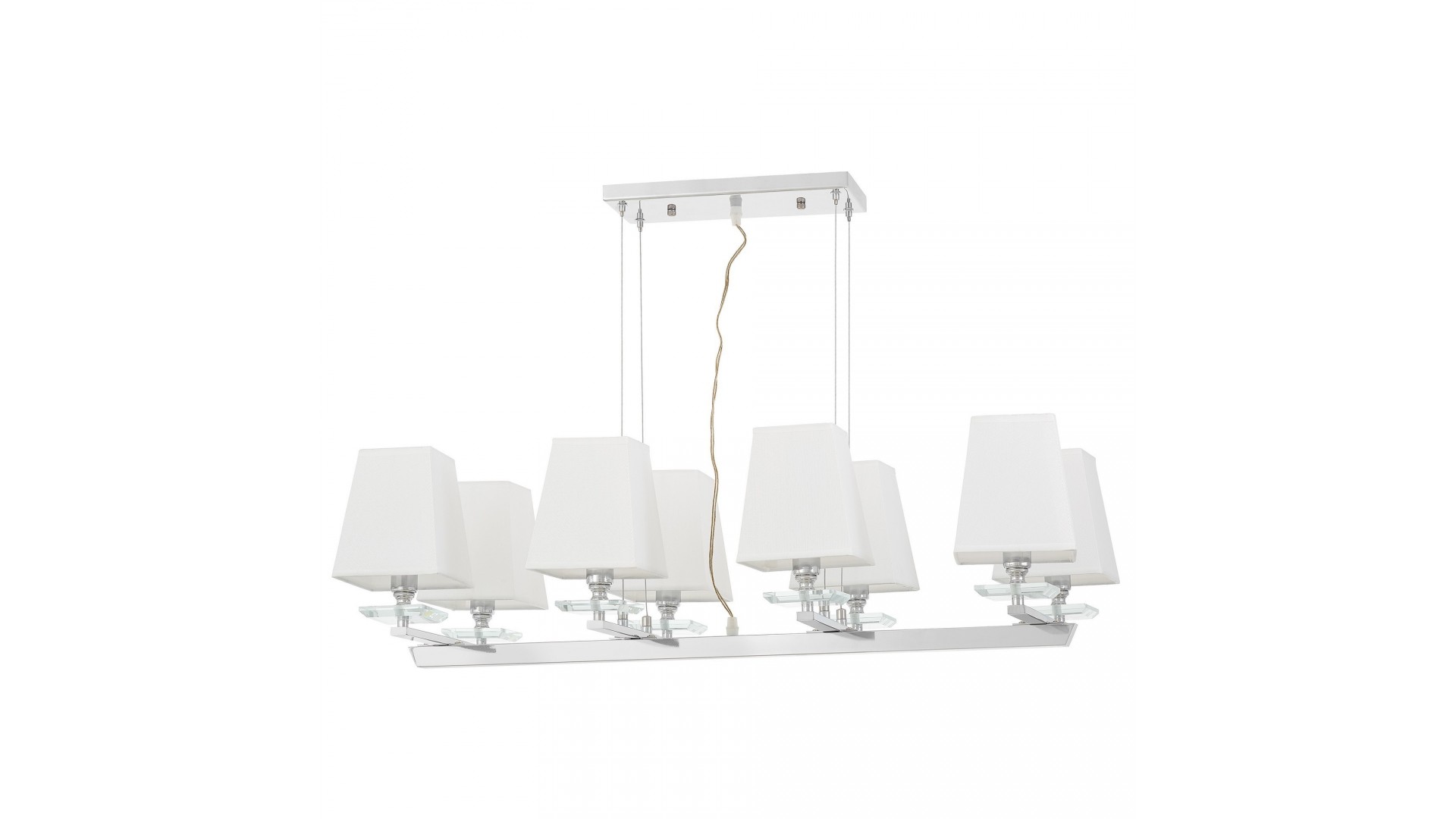 LAMPA WISZĄCA NOWOCZESNA BIAŁO-CHROMOWANA RAVERA LUMINA DECO