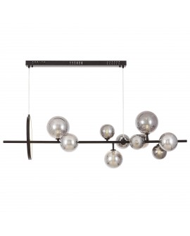 NOWOCZESNA LAMPA WISZĄCA CZARNO-DYMIONA MERIDO W9 LUMINA DECO