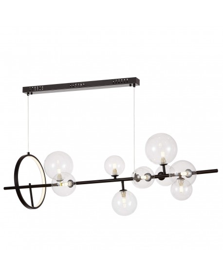 NOWOCZESNA LAMPA WISZĄCA CZARNA MERIDO W9 LUMINA DECO