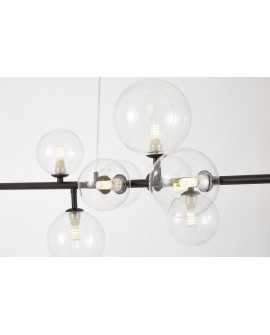 NOWOCZESNA LAMPA WISZĄCA CZARNA MERIDO W9 LUMINA DECO