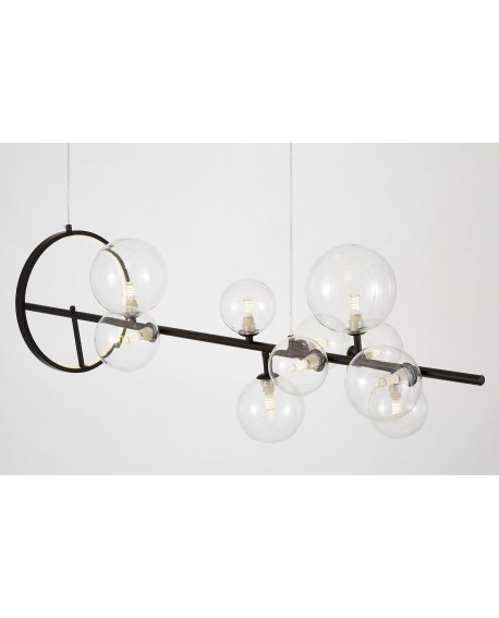 NOWOCZESNA LAMPA WISZĄCA CZARNA MERIDO W9 LUMINA DECO
