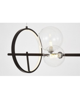 NOWOCZESNA LAMPA WISZĄCA CZARNA MERIDO W9 LUMINA DECO