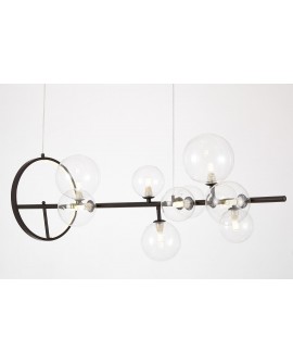 NOWOCZESNA LAMPA WISZĄCA CZARNA MERIDO W9 LUMINA DECO