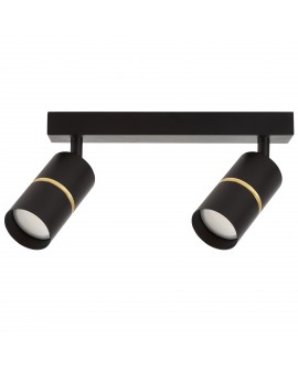 SPOT NOWOCZESNA LAMPA SUFITOWA CZARNA ASTI W2 LUMINA DECO