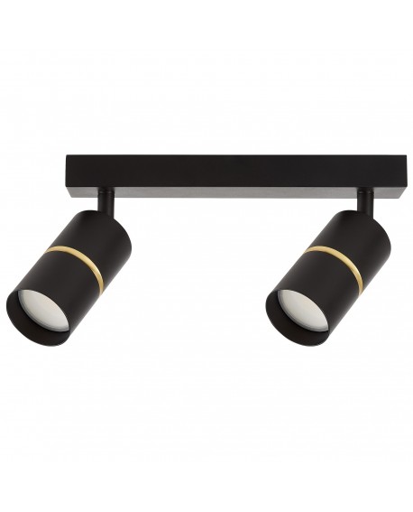 SPOT NOWOCZESNA LAMPA SUFITOWA CZARNA ASTI W2 LUMINA DECO