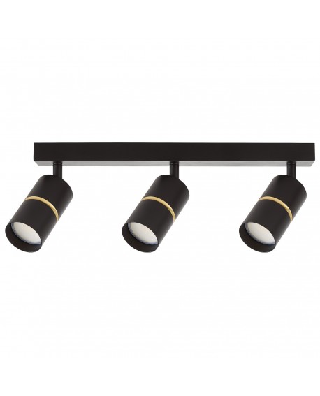 SPOT NOWOCZESNA LAMPA SUFITOWA CZARNA ASTI W3 LUMINA DECO